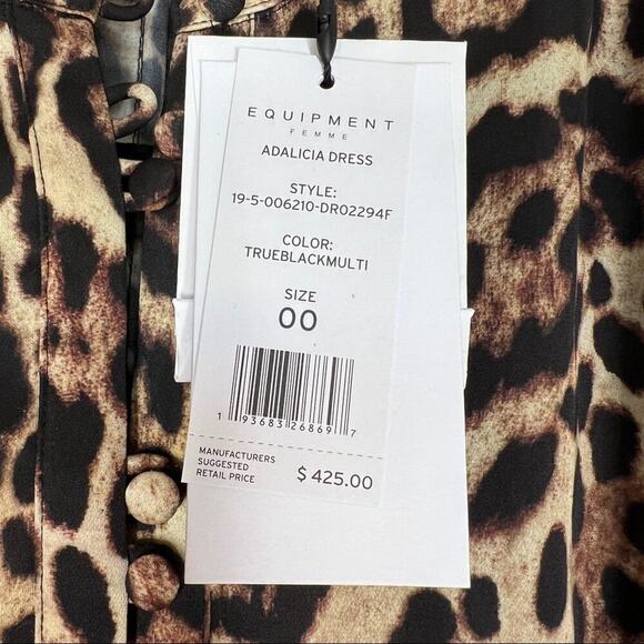 NWT NEW Adalicia Mini Dress Equipment Femme Size 00 - Picture 13 of 14